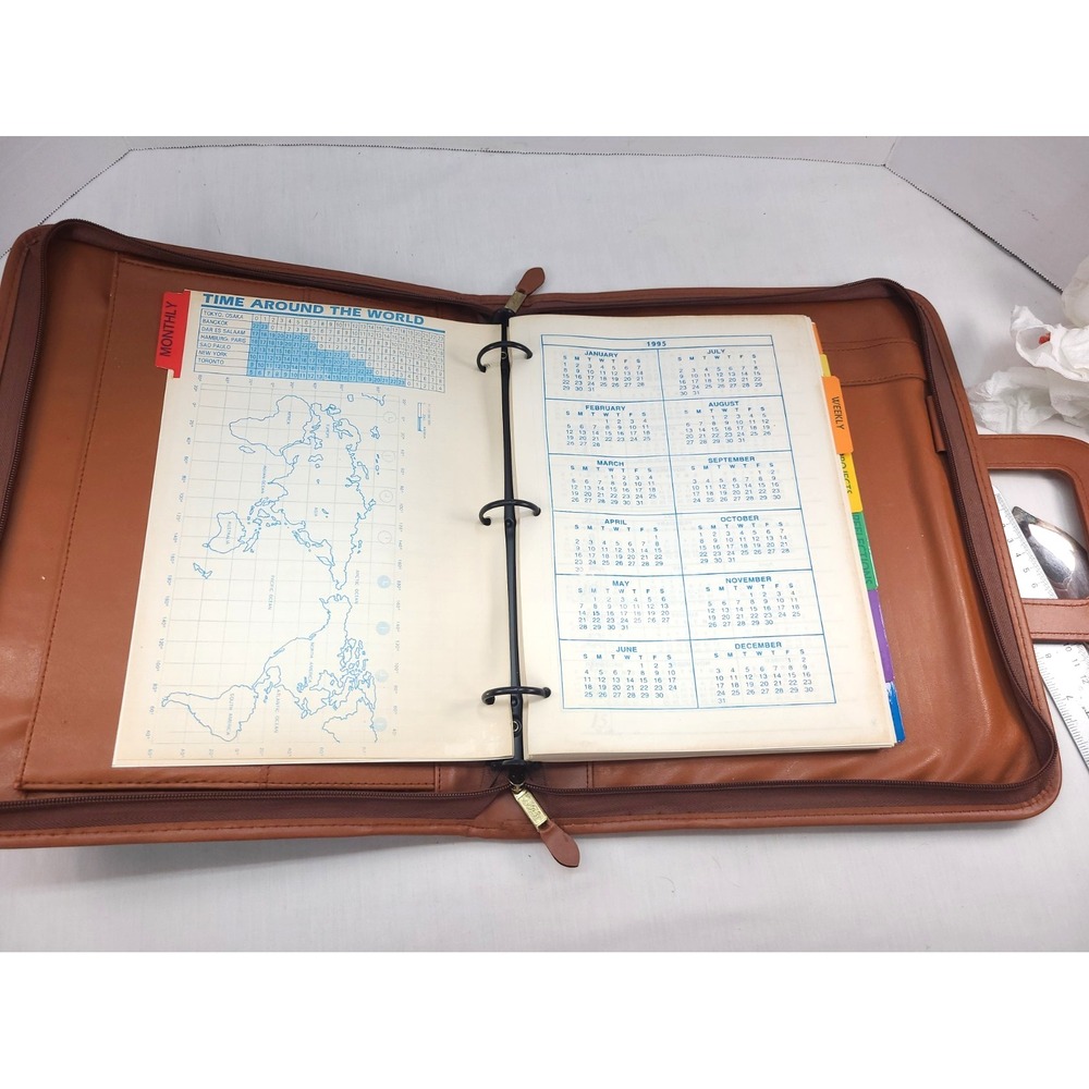 DOONEY & BOURKE All Weather Leather 3 Ring Binder Planner Organizer - Picture 10 of 16